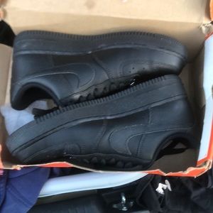 Since 7 in men all black Air Force ones